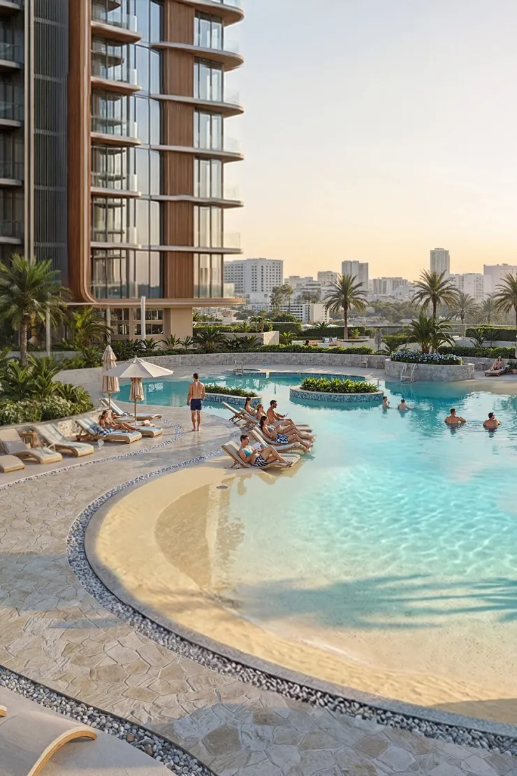 آپارتمان 1 خوابه ساحلی در دبی Jaddaf شرایط اقساطی