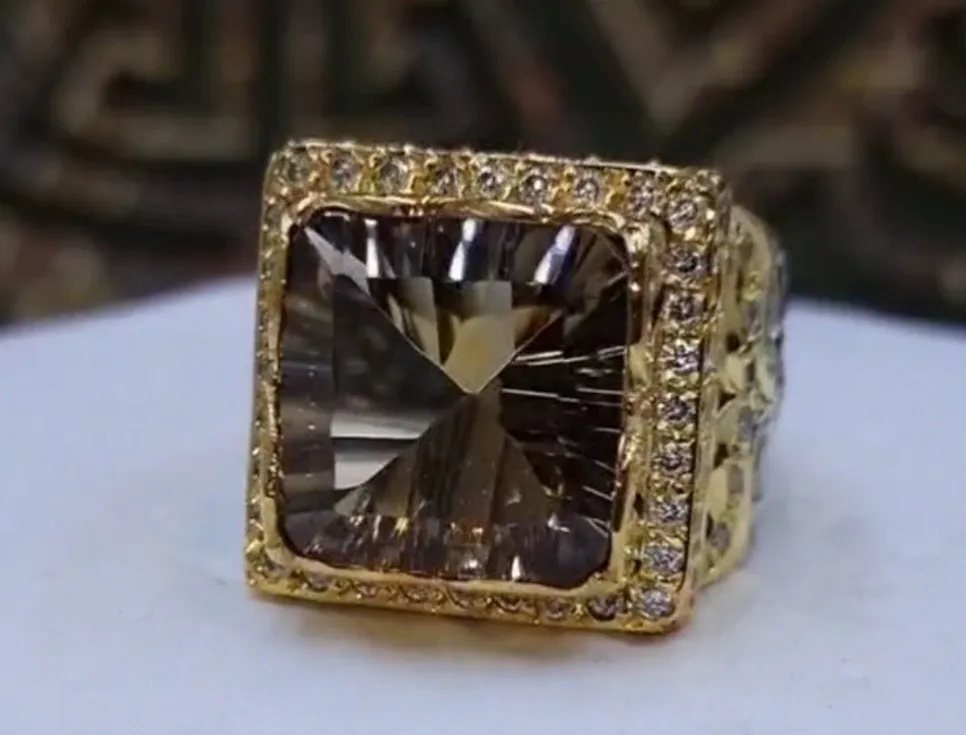 انگشتر جواهر لوکس نگین‌دار